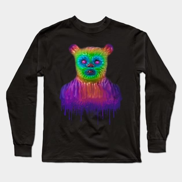 Rainbow Bear Long Sleeve T-Shirt by BeeryMethod